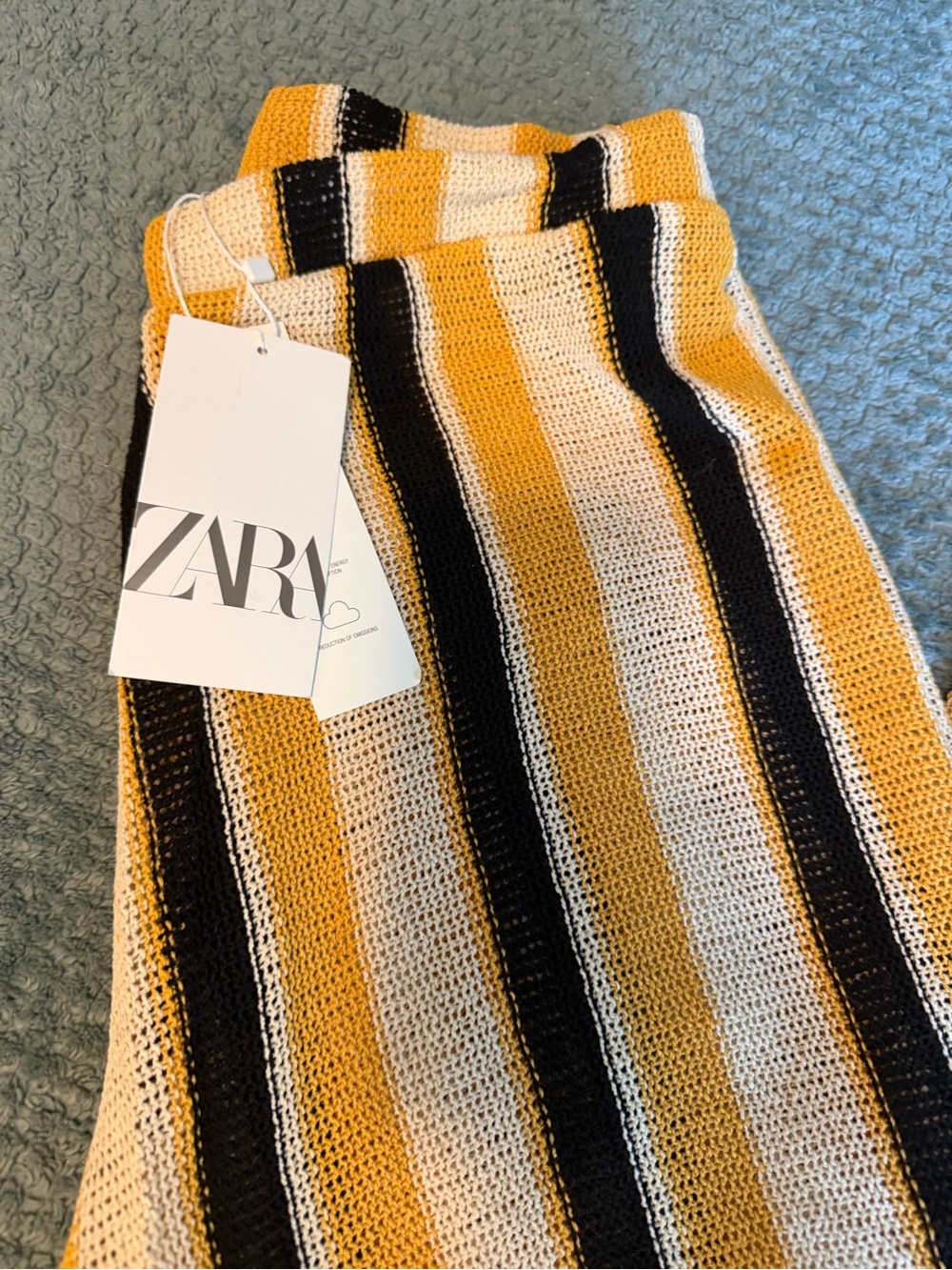 Zara Rustic Wide-Leg Striped Trousers - Picture 6 of 6